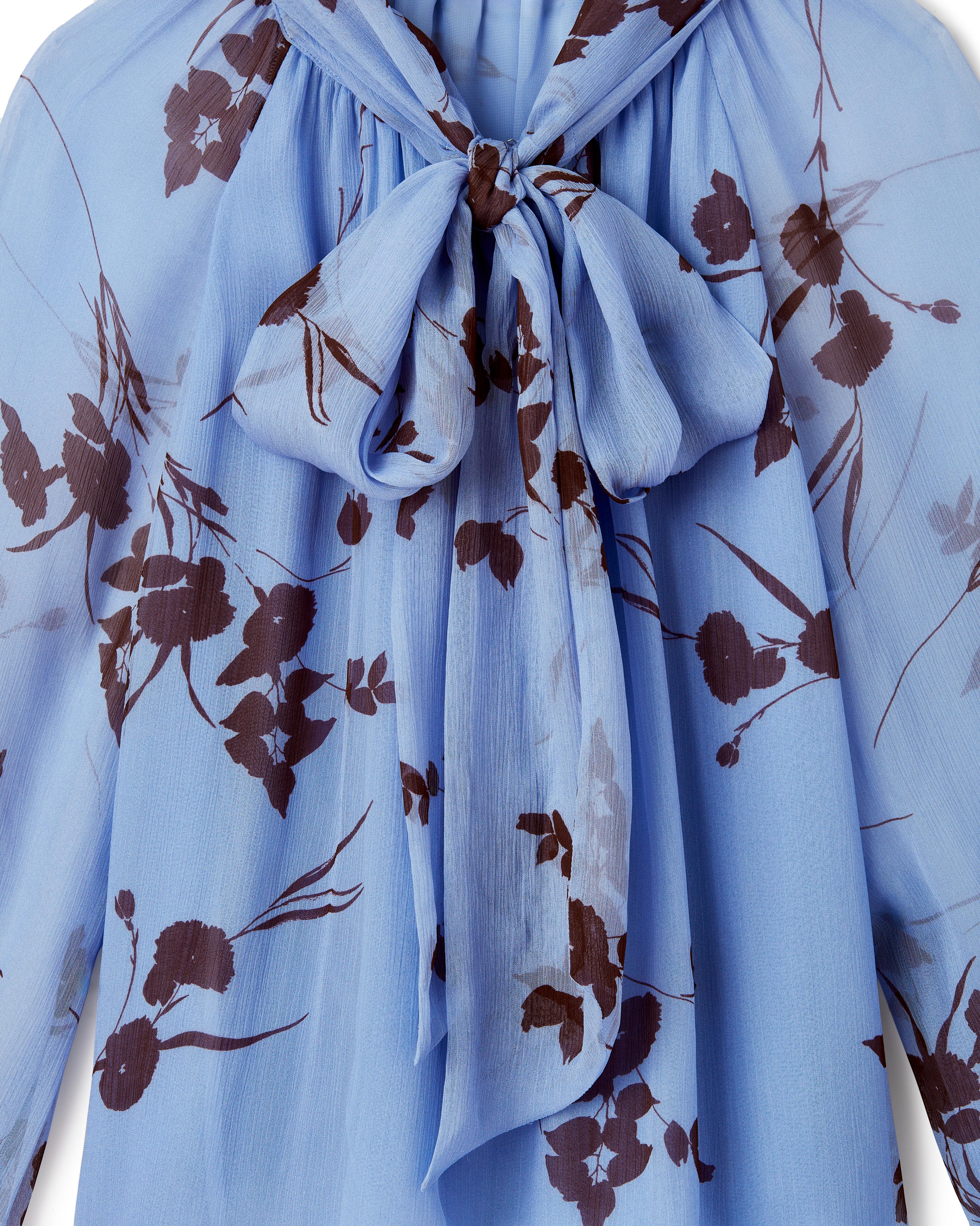 Alma Long Sleeve Blouse-Upstate Floral In Blue Mist - Image 5