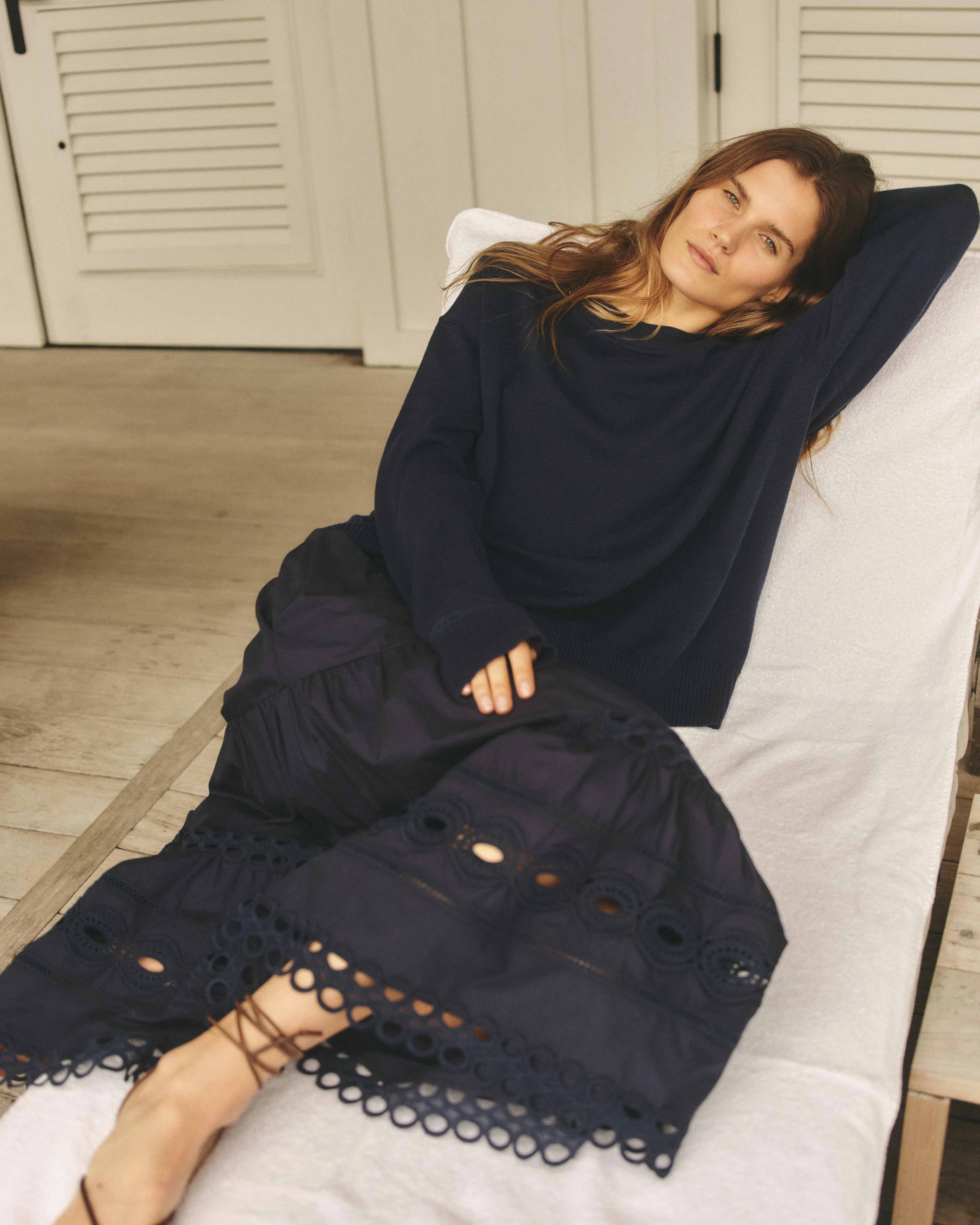 Caden Cotton Sweater-Midnight Blue - Image 3