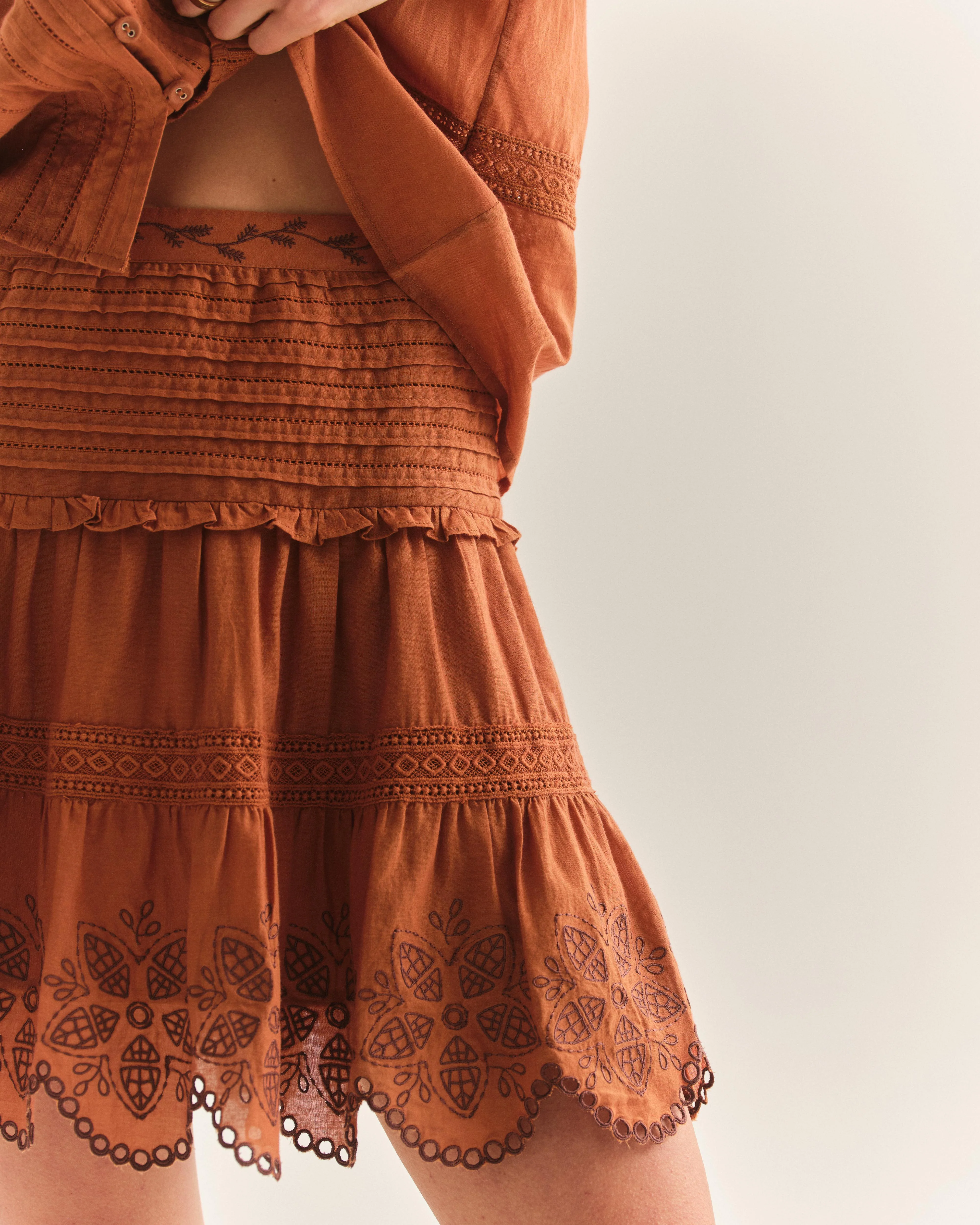 Kylie Mini Skirt-Clay - Image 6