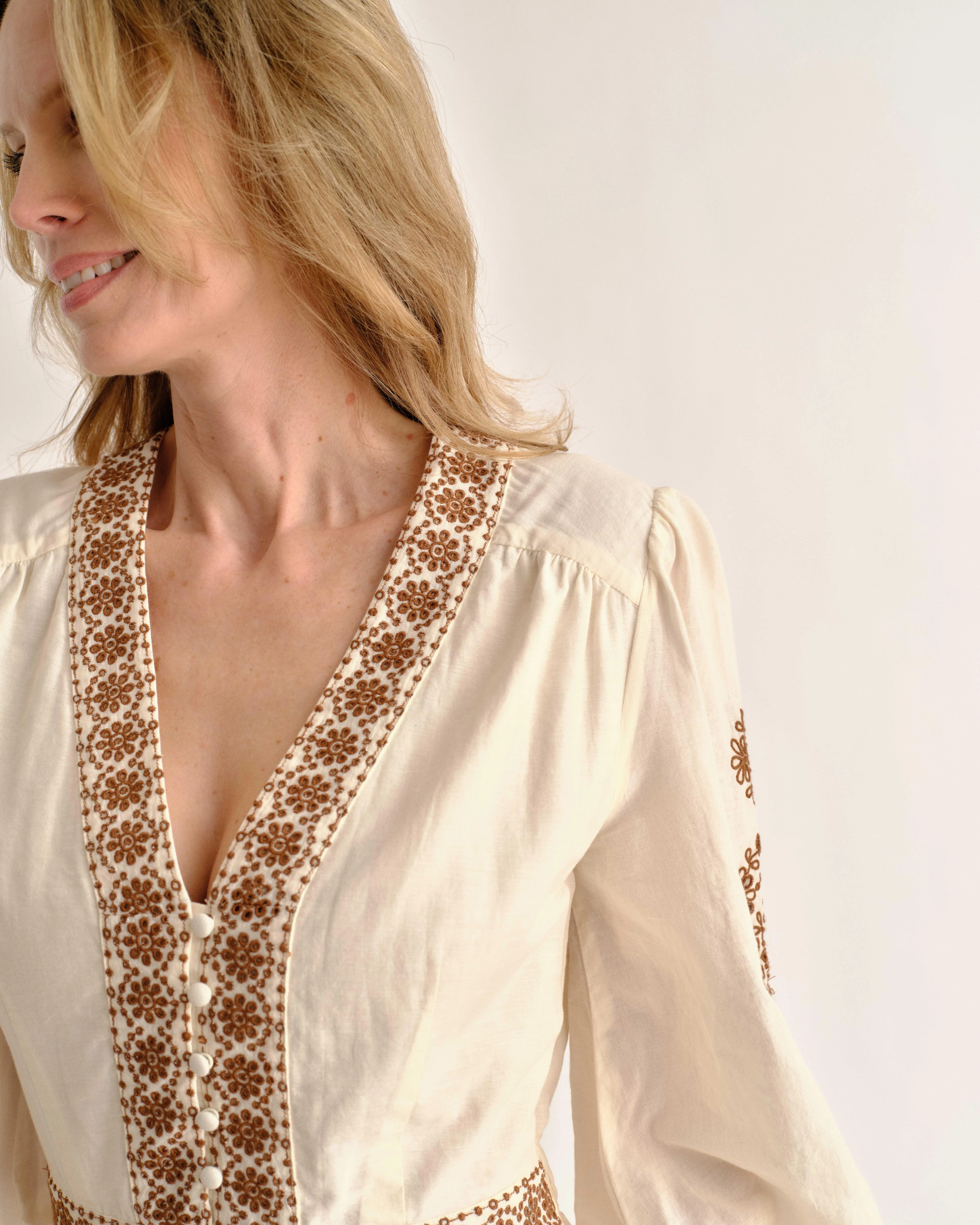 SP26 Blake Mini Dress-Ivory - Image 3