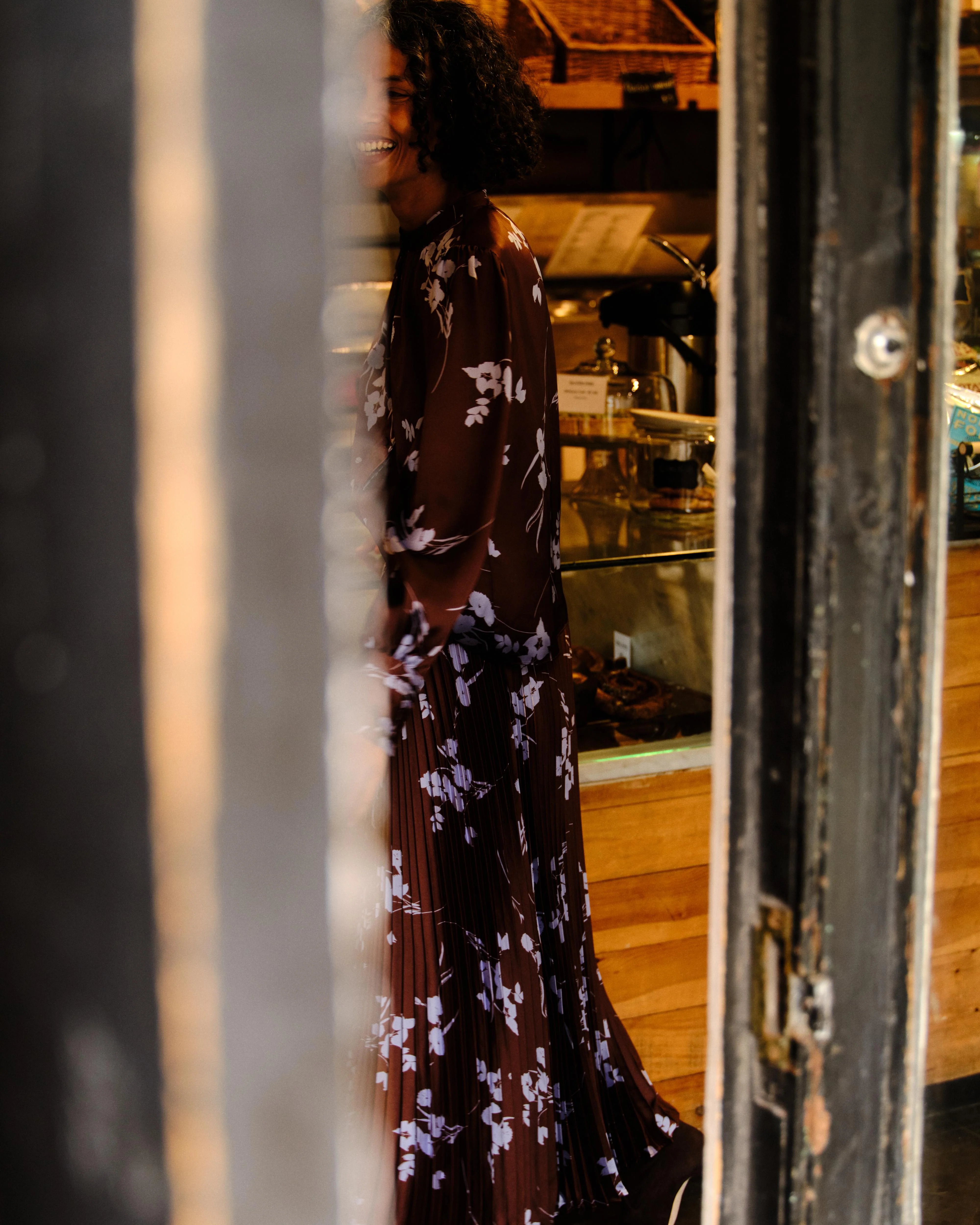 Victoria Long Sleeve Top-Upstate Floral Espresso - Image 3